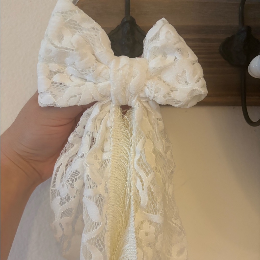 White Boho Hair Clip